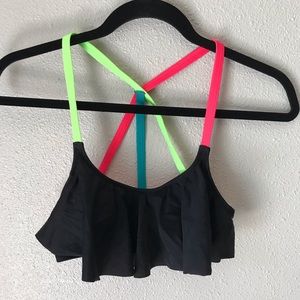 Pink Strappy bikini top Small